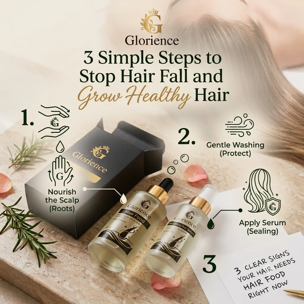 Best Daily Routine to Stop Hair Fall & Gro Healthy Hair | Glorience